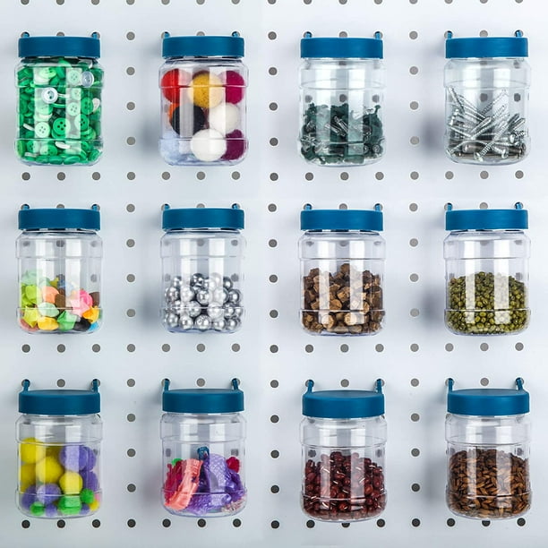 Craft Sewing Organization Pegboard Bins Peg Organizer Storage Jars Pegboard Accessories Crush and Impact Resistant Plastic Pegboard Jars for Garage Storage 8 Craft Sewing Organization Pegboard Bins Peg Organizer Storage Jars Pegboard Accessories Crush and Impact Resistant Plastic Pegboard Jars for Garage Storage 8